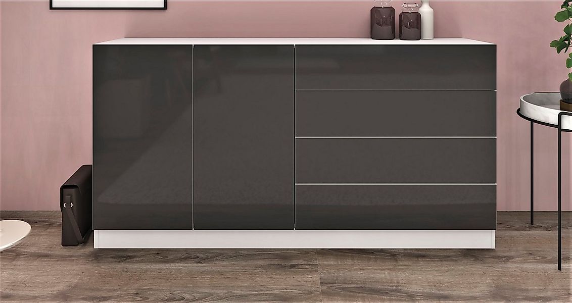 borchardt Möbel Sideboard Vaasa, Kommode mit 2 Türen und 4 Schubkästen auf günstig online kaufen