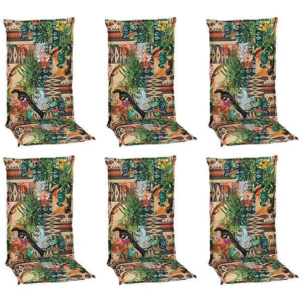 Beo Sitzauflage Hochlehner Texas 6er Set mit Dschungel Design günstig online kaufen