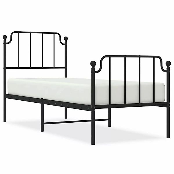 vidaXL Bettgestell mit Kopf- und Fußteil Metall Schwarz 80x200 cm Modell 11 günstig online kaufen