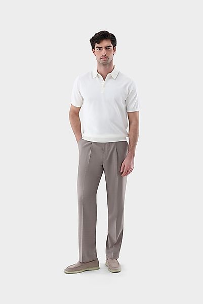 Strick Poloshirt mit Detail aus Air Cotton günstig online kaufen