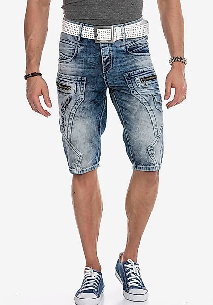 Cipo & Baxx Caprijeans mit Logo günstig online kaufen