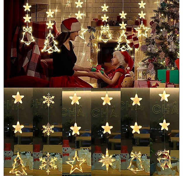 PRIISF Beleuchtetes Fensterbild LED Fenster Beleuchtung Lichter Saugnapf Na günstig online kaufen