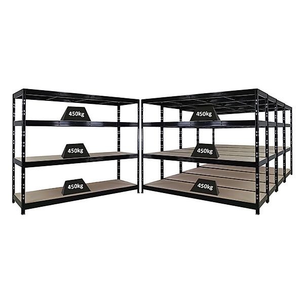 PROREGAL Mega Deal 5x Profi Schwerlastregal Rhino HxBxT 180x240x60cm 4 Span günstig online kaufen