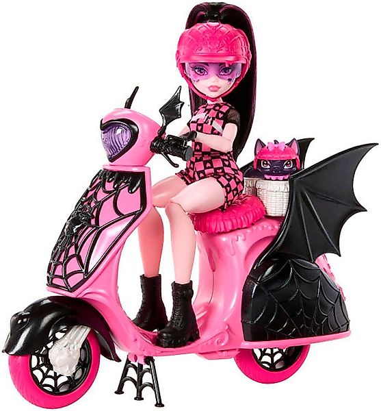 MonsterHigh™ Anziehpuppe Draculaura, Count Fabulous, mit Vampastic Scooter günstig online kaufen