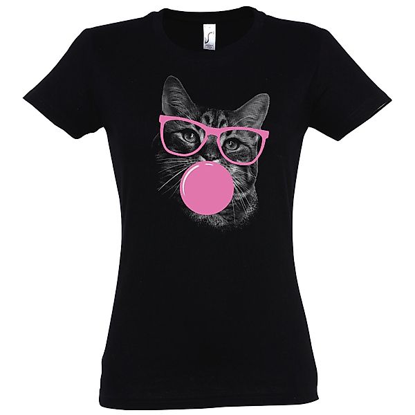 Youth Designz T-Shirt Katze Kaugummi Damen günstig online kaufen