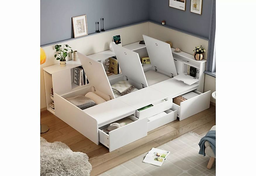 WISHDOR Kinderbett Einzelbett mit Stauraum (ohne Matratze), mit Schubladen, günstig online kaufen