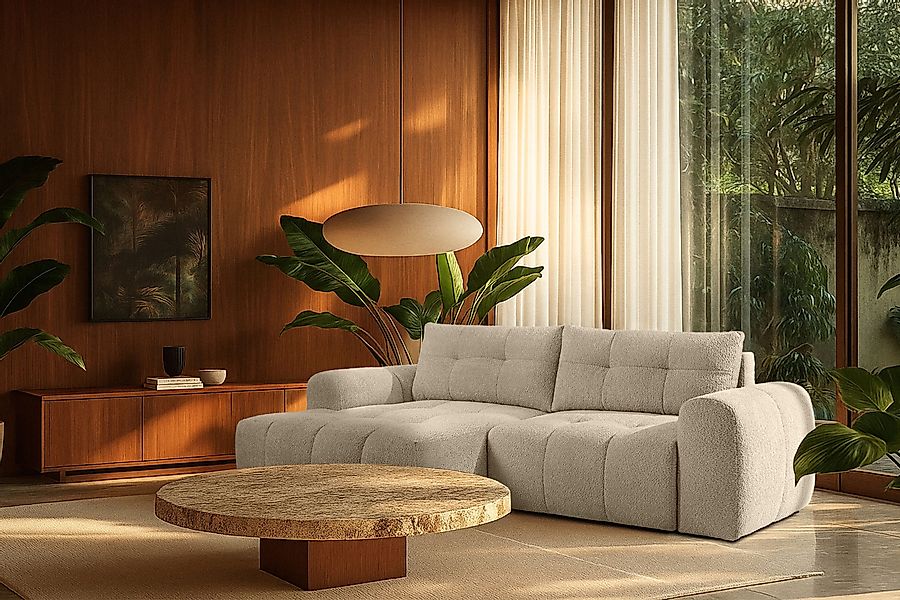 KONSIMO® Ecksofa RAVIA mit Schlaffunktion, Modern-Stil, günstig online kaufen