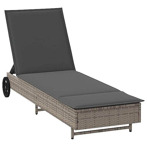 vidaXL Gartenliege Sonnenliege mit Rollen und günstig online kaufen