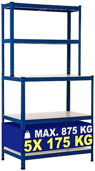 CLP Mehrzweckregal mit Werkbank, Lagerregal mit 875 kg Tragkraft günstig online kaufen