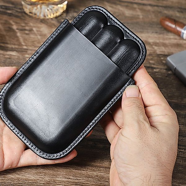 YUBRO-STUDIO Tabakbeutel Zigarrenetui 3 Echtes Leder günstig online kaufen