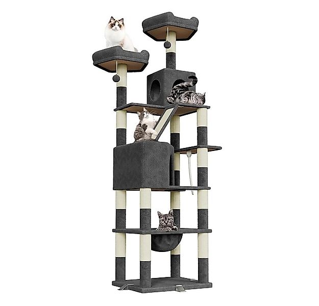Dogat Kratzbaum Katzenbaum für Katzen, Kletterbaum mit Spielzeug, Zwei Höhe günstig online kaufen