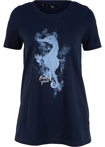 T-Shirt mit Seepferdchen Druck aus Bio-Baumwolle günstig online kaufen