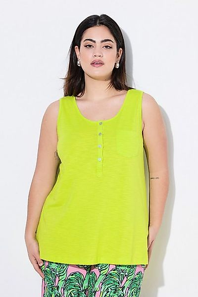 Angel of Style Longtop Top Rundhals Knopfleiste Saum hinten länger günstig online kaufen