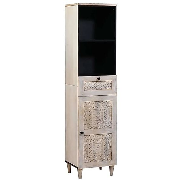 vidaXL Badezimmerschrank mit Regal Weiß 38 x 33 x 160 cm Holzwerkstoff 4018 günstig online kaufen