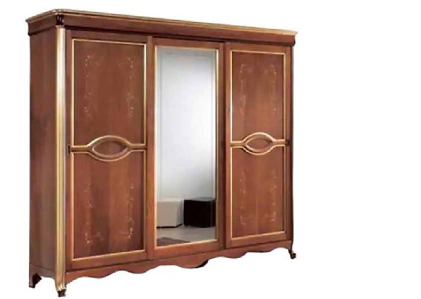 Xlmoebel Kleiderschrank Massiver Holz-Kleiderschrank mit Spiegel für das Sc günstig online kaufen