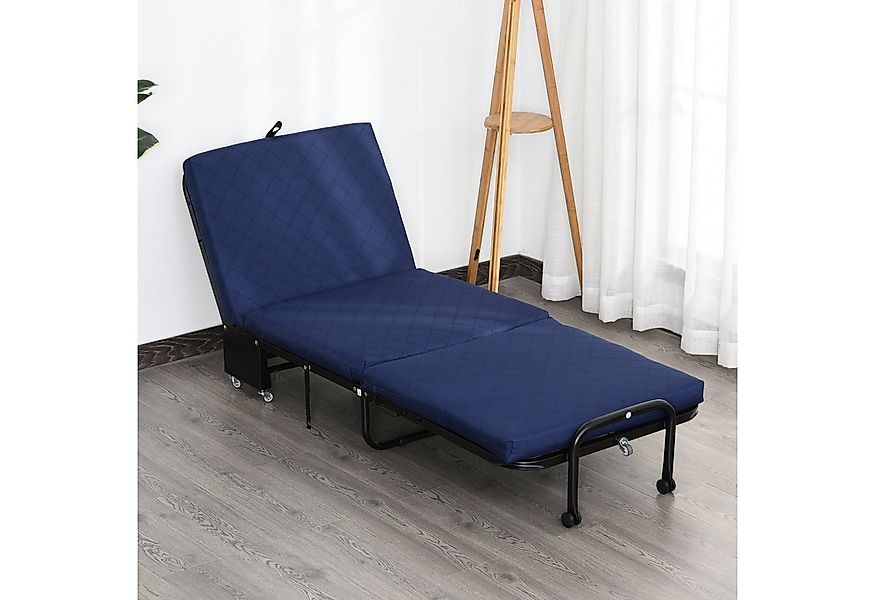 HOMCOM Gästebett 2-in-1 Klappbett mit Rollen, Verstellbare Kopfteilhöhe, kl günstig online kaufen