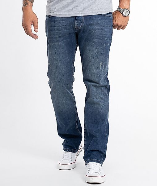 Rock Creek Straight-Jeans Herren Jeans Stonewashed günstig online kaufen
