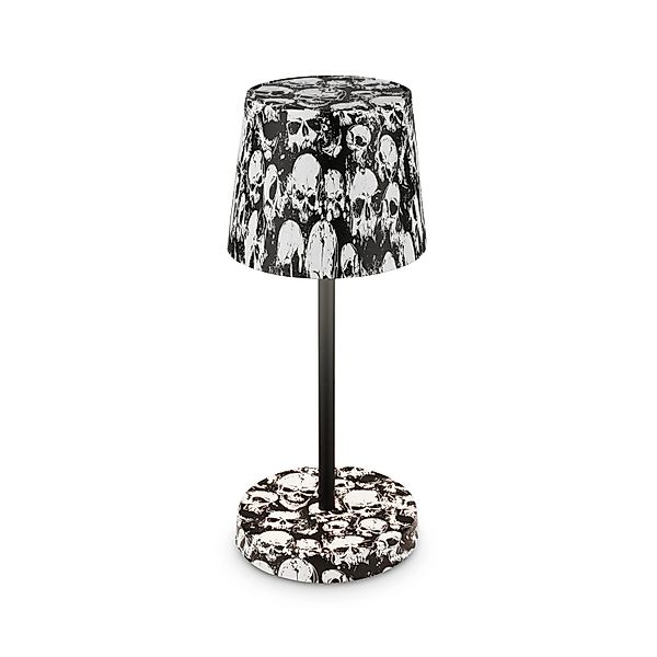 Brilo Akku Tischleuchte Piha Touch Dimmbar 26 cm Skulls Motiv günstig online kaufen