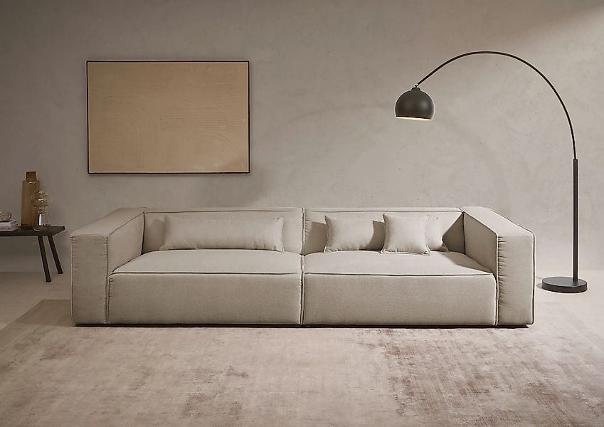 LeGer Home by Lena Gercke 3-Sitzer "PIARA XXL, Sofa mit Kedernaht in Cord, günstig online kaufen