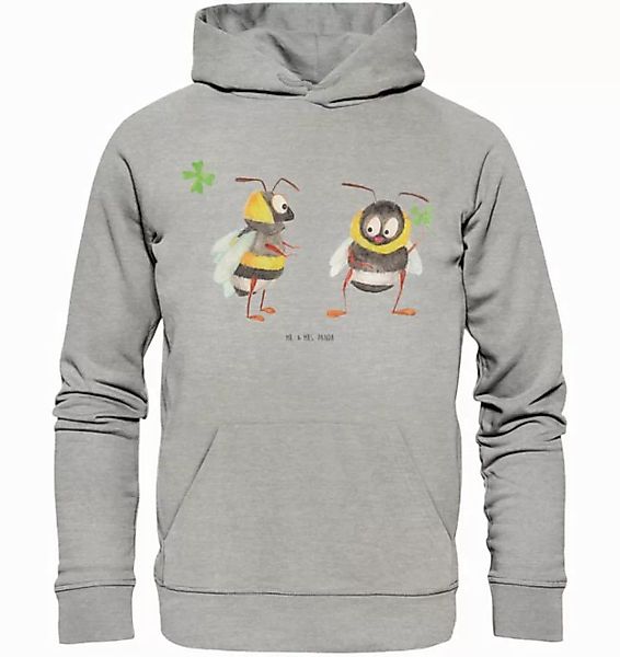 Mr. & Mrs. Panda Hoodie Größe XL Hummeln Kleeblatt - Heather Grey - Geschen günstig online kaufen