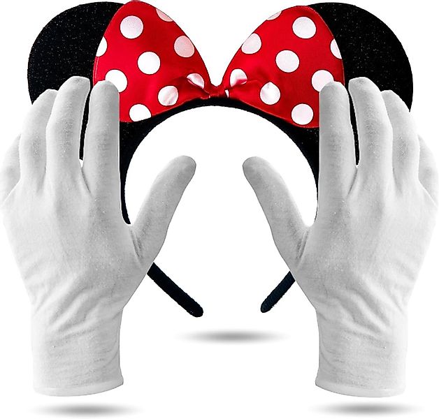 Costumed Kostüm Kostüm Set mit Handschuhen und Mausohren – 2er Set Fasching günstig online kaufen