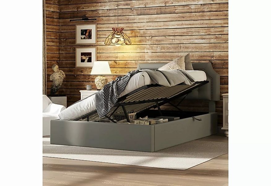 OKWISH Polsterbett hydraulisches Zwei-Wege-Bett, minimalistisches Design (S günstig online kaufen