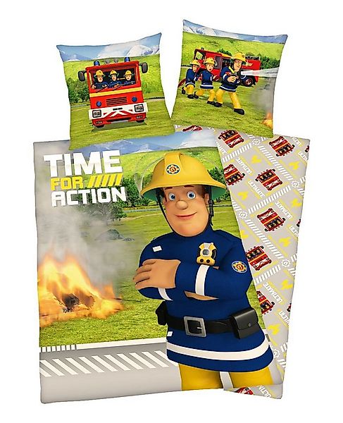 JACK Kinderbettwäsche 135x200cm Feuerwehrmann Sam Time for Action, Renforcé günstig online kaufen