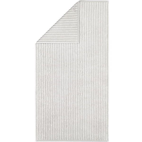 Cawö Handtücher Two-Tone Stripes 480 - Farbe: platin - 76 - Handtuch 50x100 günstig online kaufen