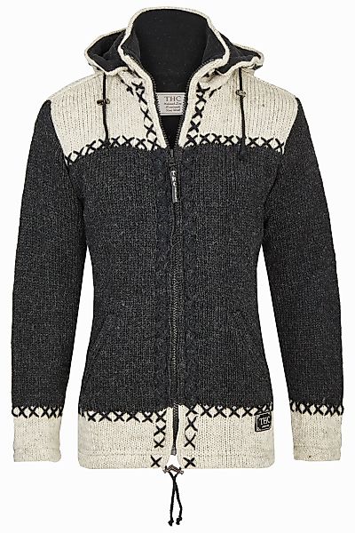 THC Natural Line Strickjacke Schafwollstrickjacke anthrazit günstig online kaufen