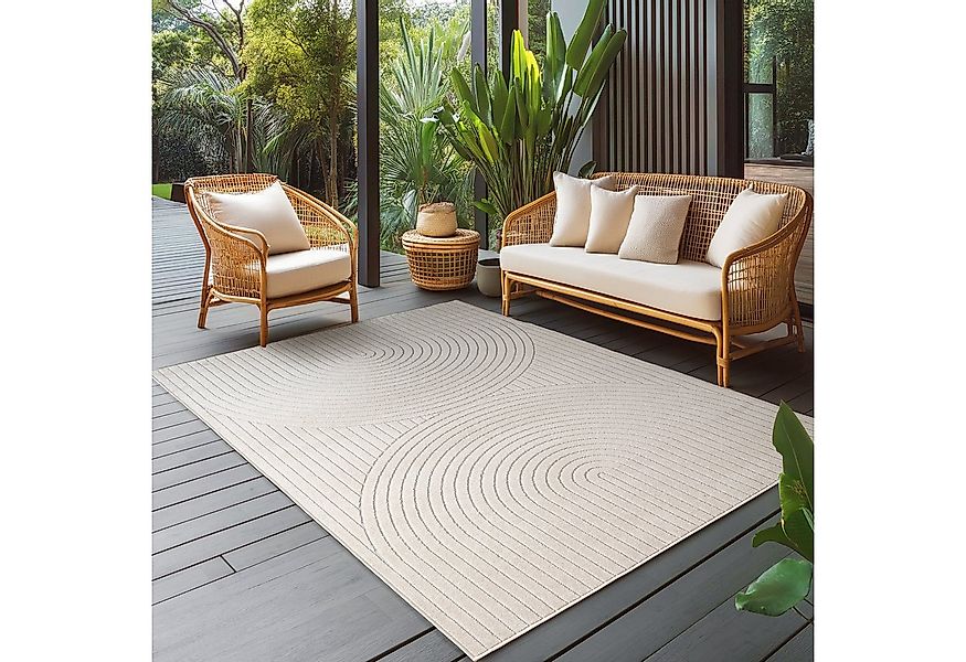 Carpettex Outdoorteppich Skandinavischer 3D Design, Rechteckig, Höhe: 5 mm, günstig online kaufen