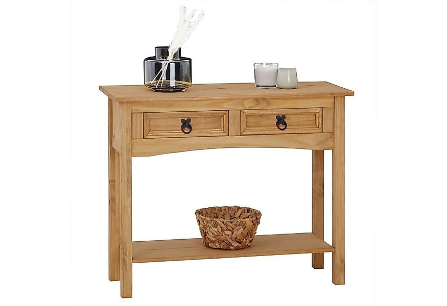 CARO-Möbel Konsolentisch SALSA, Schmaler Flurtisch mit 2 Schubladen und Abl günstig online kaufen