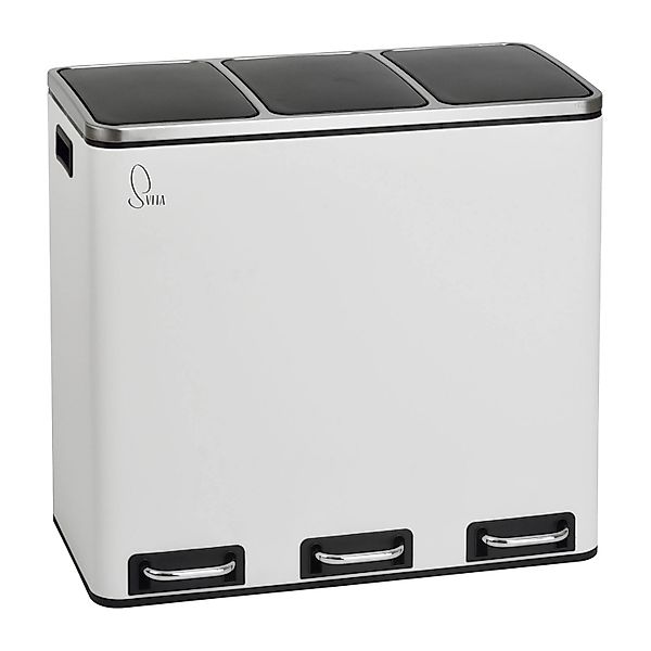 Svita TM3X18 Mülleimer Papierkorb 54L Abfalleimer Mülltrennung Weiß günstig online kaufen