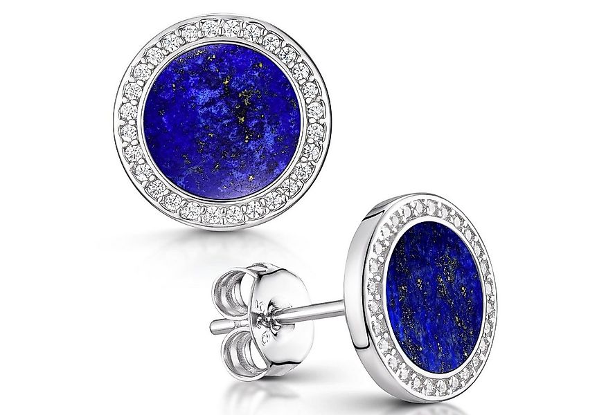 Materia Paar Ohrstecker Damen Lapislazuli blau Zirkonia SO-394, 925 Sterlin günstig online kaufen