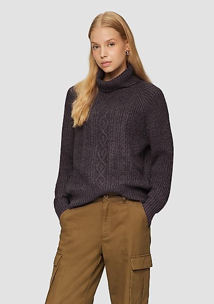 QS Longpullover Strickpullover Kuscheliger Zopfstrickpullover (1-tlg) günstig online kaufen