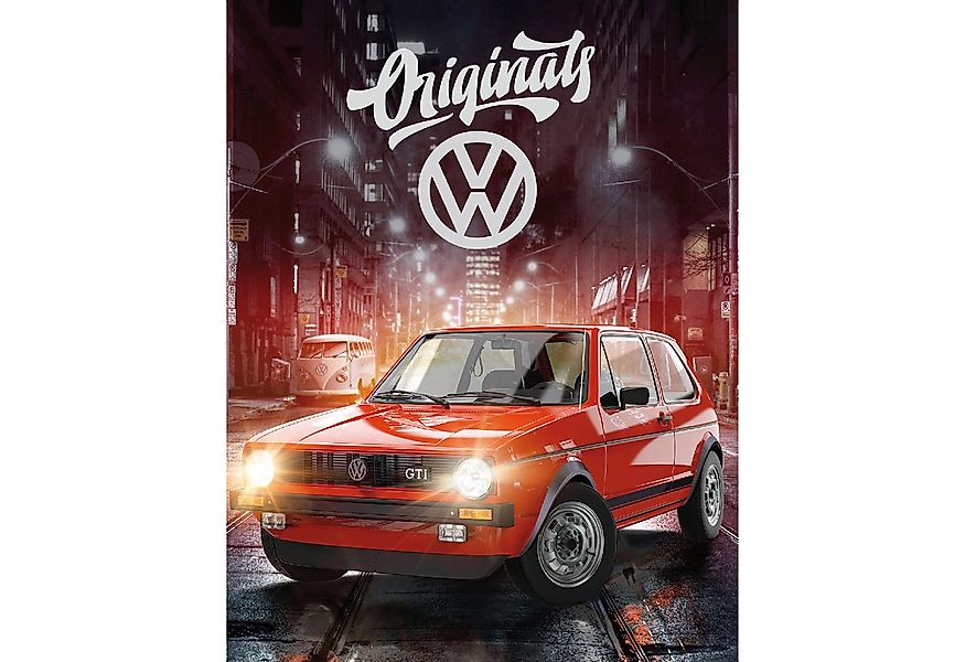 Wohndecke VW Volkswagen Golf GTI 088 130x170 cm Kusecheldecke Fleecedecke, günstig online kaufen