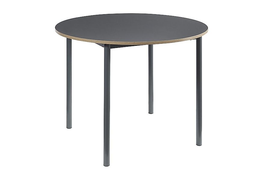 en.casa Esstisch, »Lindesberg« für 4 Personen Ø100 cm Stahlbeine Grau günstig online kaufen