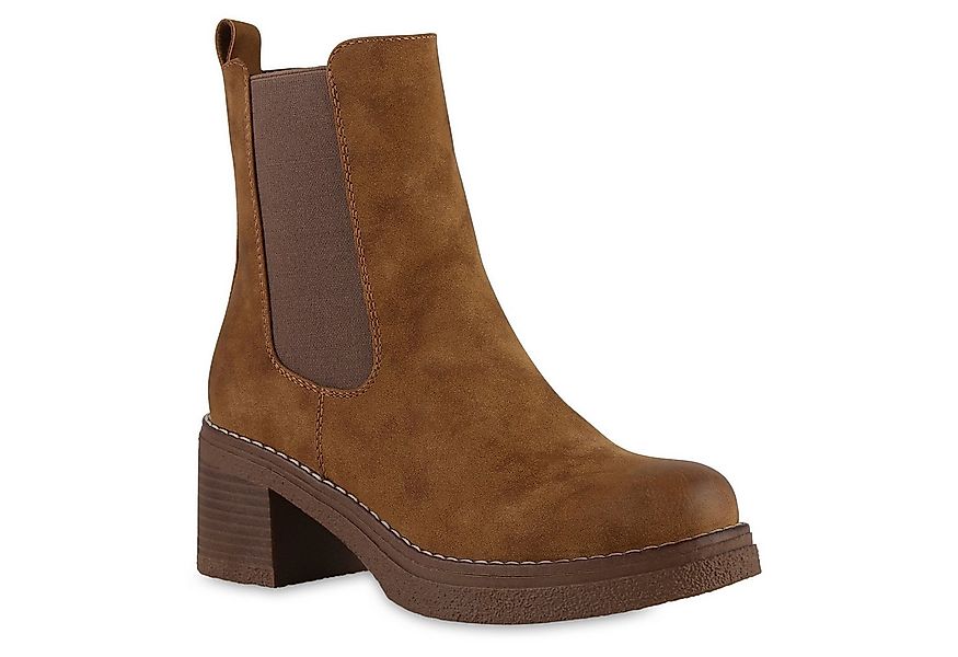 VAN HILL 841825 Stiefelette Damen Klassische Stiefeletten Holzoptikabsatz F günstig online kaufen