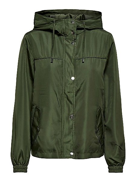ONLY Kurze Einfarbige Jacke Damen Grün günstig online kaufen