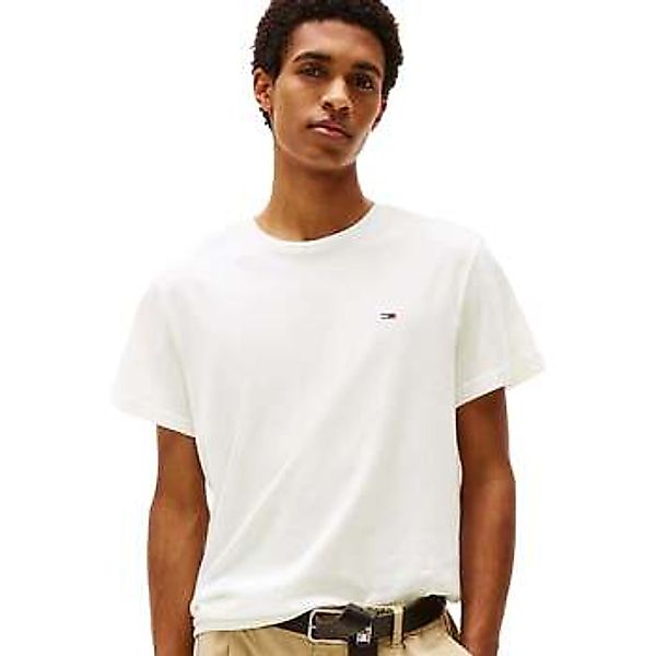 Tommy Jeans  T-Shirt Cotton Basic T-Shirt Ecru günstig online kaufen