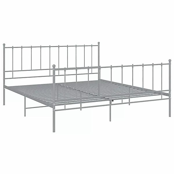 Bett Grau Metall 180x200 Cm günstig online kaufen