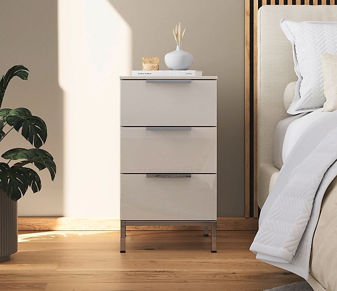 rauch Nachtkommode "Nachttisch Nachtschrank Nachtkonsole FLIPP mit Glasfron günstig online kaufen