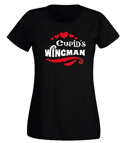 G-graphics T-Shirt Damen T-Shirt - Cupid´s Wingman mit trendigem Frontprint günstig online kaufen