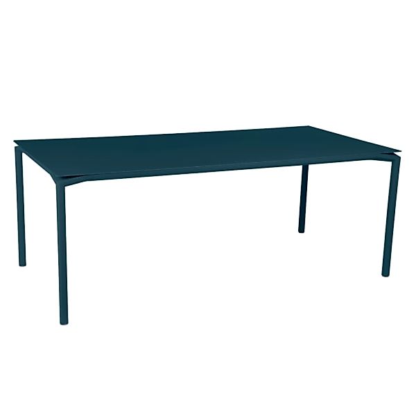 rechteckiger Tisch Calvi metall blau / 195 x 95 cm - Aluminium / 10 bis 12 günstig online kaufen