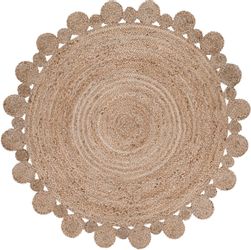 Paco Home Teppich "Viborg 592" rund 13 mm Höhe handgefertigter Natur-Teppic günstig online kaufen