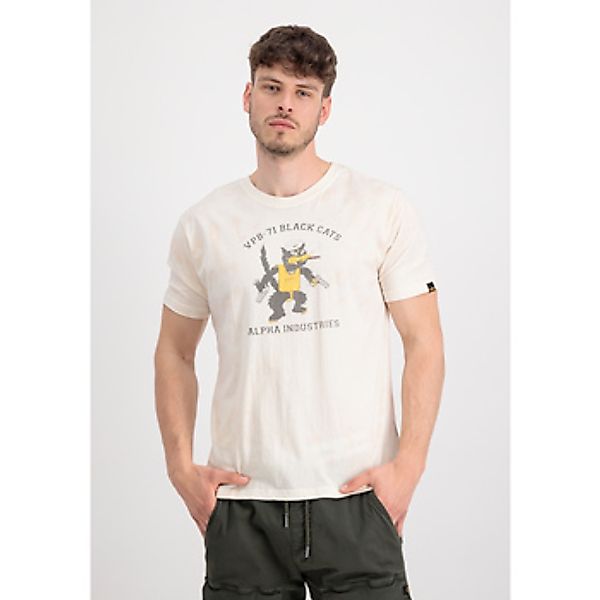 Alpha Industries  T-Shirts & Poloshirts Black Cats T-Shirt - vintage white günstig online kaufen