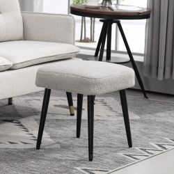 HOMCOM Fußhocker Schminkhocker Fußstütze mit Kaschmir-Optik günstig online kaufen