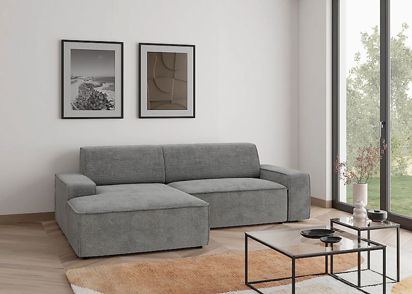 TRENDMANUFAKTUR Ecksofa "Graz, wahlweise mit Sitzvorschub und Bettkasten, L günstig online kaufen