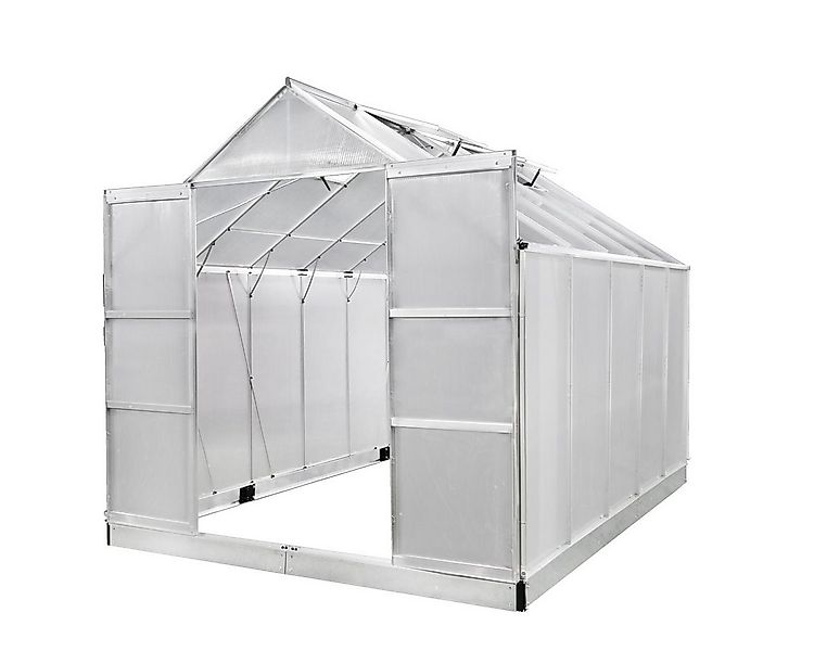 BRAST Gewächshaus ALU mit Fundament rostfrei 310x250x235cm TÜV geprüft, BxT günstig online kaufen