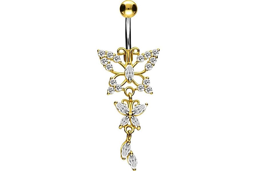 PIERCINGLINE Bauchnabelpiercing Titan Bananabell mit 925er Silber-Design SC günstig online kaufen