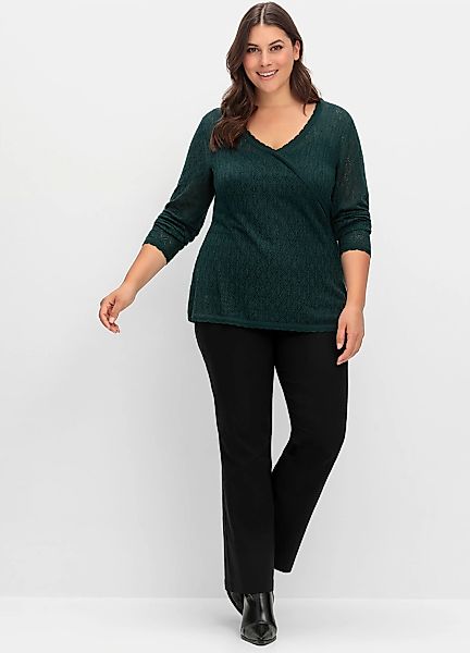 Sheego V-Ausschnitt-Pullover "V-Ausschnitt-Pullover" günstig online kaufen